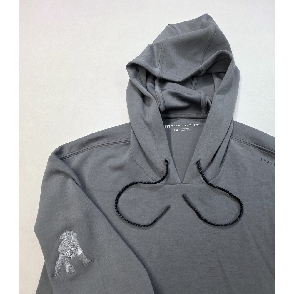 New England Patriots Travis Mathew Hoodie Men 2XL Super Soft Pullover Sweatshirt